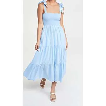 XIRENA Women's Loraine Dress, Cruise Blue, M