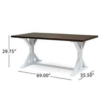 Noble House Cassia Acacia Wood Dining Table - Durable & Stylish