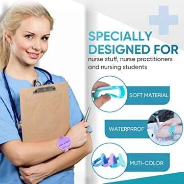 9 Pcs Silicone Memo Wrist Band Wearable Nurse Notepad in Watch Shape Reusable Erasable to Do List Silicone Wrist Band for Veterinarian Nurse Gift, Turquoise, Lilac, Blue [Unknown Binding]