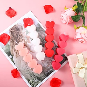 Jutom Heart Shaped Candles Set - Perfect for Valentine's Day