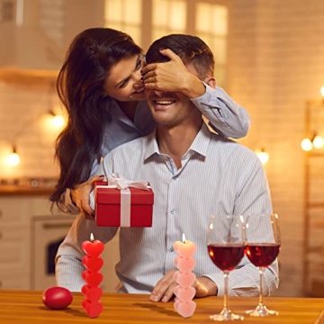 Jutom Heart Shaped Candles Set - Perfect for Valentine's Day