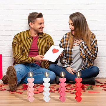 Jutom Heart Shaped Candles Set - Perfect for Valentine's Day