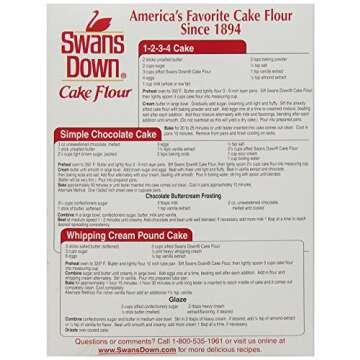 Swans Down Cake Flour for Perfect Baking - 32oz Box