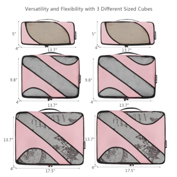 Bagail 6 Set Packing Cubes for Travel Organization