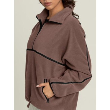 LASLULU Sherpa Pullover Jacket Cozy Women’s Sweatshirt