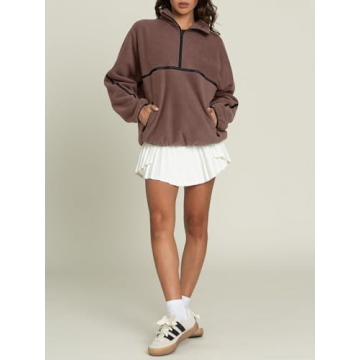 LASLULU Sherpa Pullover Jacket Cozy Women’s Sweatshirt