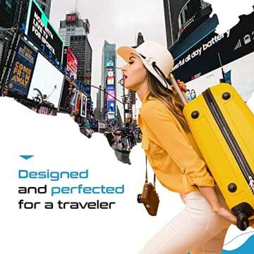 Ceptics Adapter Plug Set for World Wide International Travel Use - Grounded Safe - Works with Cell Phones, Chargers, Batteries, Camera, and More