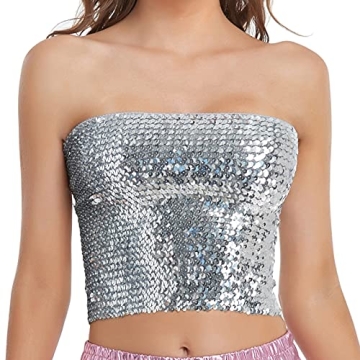 Sparkly Sequin Mermaid Crop Top for Stunning Nights