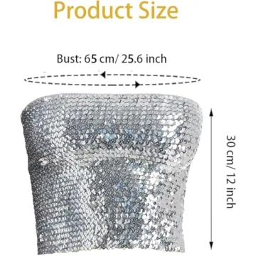 Sparkly Sequin Mermaid Crop Top for Stunning Nights