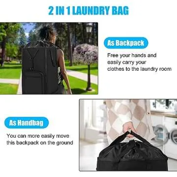DEGUM Extra Large Laundry Bag Backpack for College Living