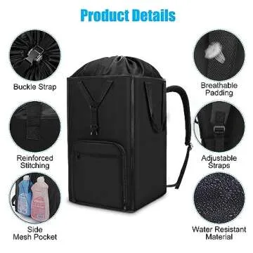 DEGUM Extra Large Laundry Bag Backpack for College Living