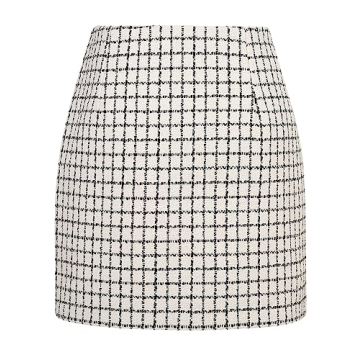 2023 High Waisted Mini Plaid Skirt for Women
