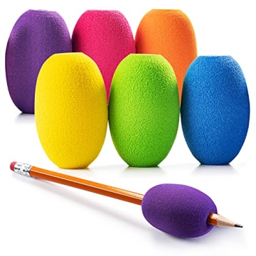 Special Supplies Egg Pen-Pencil Grips - Ergonomic Colorful Holders for Writing, Drawing, Coloring (6...