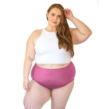 Barbra Lingerie Women's High-Waist Light Tummy Control Girdle Panties (X-Large, Silky Flower)