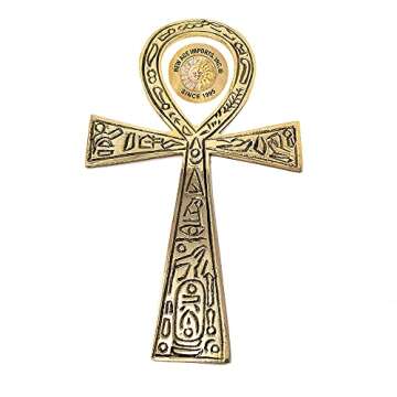 Solid Brass Ankh 6.25" ~ Perfect for your Altar, Wall Décor, Gift Giving, Ritual needs. Made of 100% yellow brass quality product by New Age Imports, Inc.® (Brass Ankh 6.5")