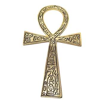 Solid Brass Ankh 6.25" ~ Perfect for your Altar, Wall Décor, Gift Giving, Ritual needs. Made of 100% yellow brass quality product by New Age Imports, Inc.® (Brass Ankh 6.5")