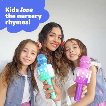 Move2Play Kids Karaoke Microphone | Pre-Loaded Songs & Bluetooth Fun for Kids 2-6!