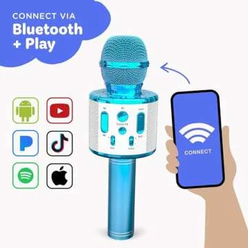 Move2Play Kids Karaoke Microphone with Bluetooth & Songs
