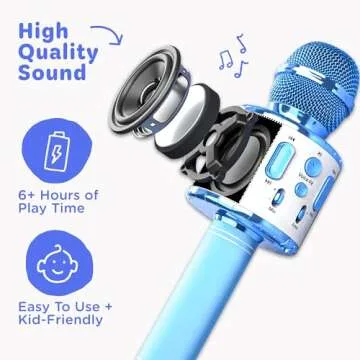 Move2Play Kids Karaoke Microphone with Bluetooth & Songs