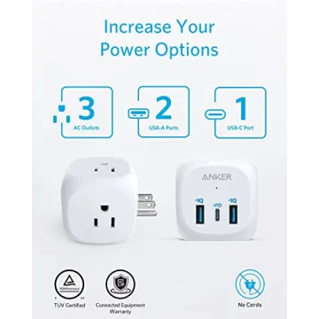 Anker 321 USB C Outlet Extender: Power Multiple Devices