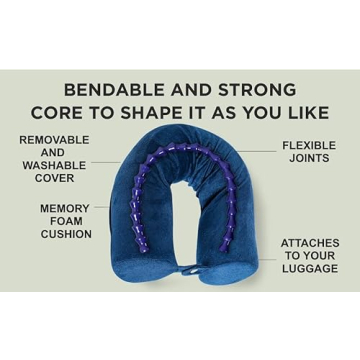 Dot&Dot Twist Memory Foam Travel Pillow Adjustable Neck Support