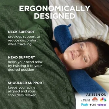 Dot&Dot Twist Memory Foam Travel Pillow Adjustable Neck Support