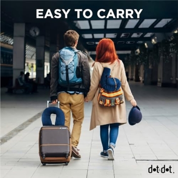 Dot&Dot Twist Memory Foam Travel Pillow Adjustable Neck Support