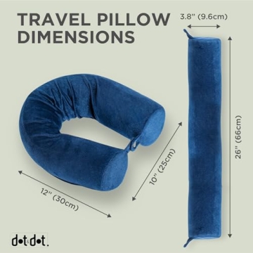 Dot&Dot Twist Memory Foam Travel Pillow Adjustable Neck Support
