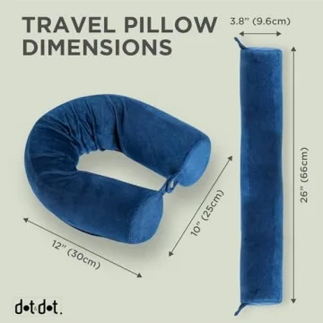 Dot&Dot Twist Memory Foam Travel Pillow Adjustable Neck Support