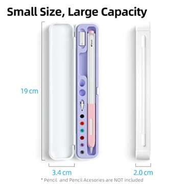 Joosko Magnetic Carrying Case Compatible with Apple Pencil 2nd Generation and 1st Gen Pencil and Samsung Galaxy S-Pen Series, Pencil case Consists of Hard PC Shell and Soft Silicone Inner