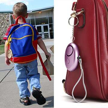 Personal Alarm for Women, 5 Pack 140DB Emergency Self-Defense Security Alarm Keychain with LED Light for Women Kids and Elders