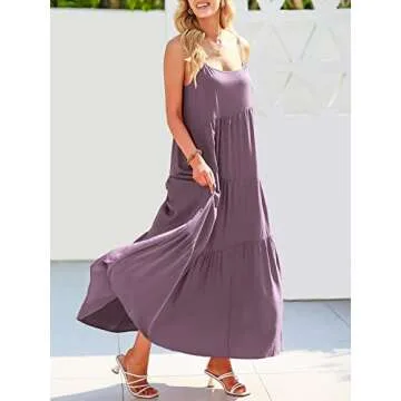 ANRABESS Summer Casual Loose Sleeveless Sundress