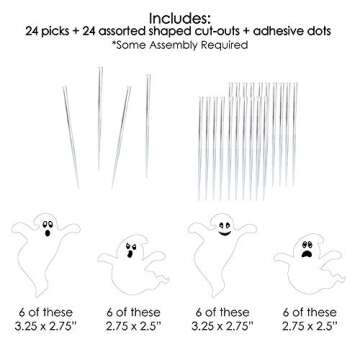 Spooky Ghost Dessert Cupcake Toppers for Halloween Parties