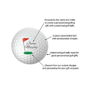 Personalized Golf Balls - Custom Name & Initial Golf Balls, 2-Piece Construction, USGA Approved, for...