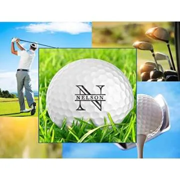 Personalized Golf Balls for Golfers - Custom Name & Initial
