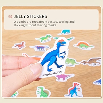 Portable Jelly Sticker Quiet Book for Kids - 6 Pack Educational Toys