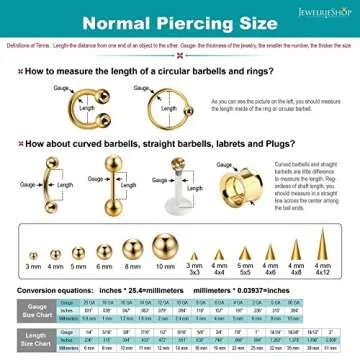JEWELRIESHOP Nose Rings Hoop 20G Stainless Steel Nose Piercing Jewelry Fake Lip Hoop Rings for Women Men (2pcs,8mm,Steel,Gold Tone)