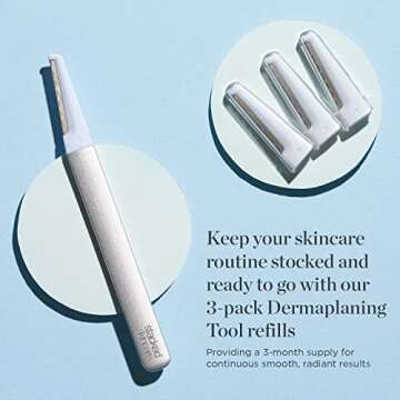 StackedSkincare | Replacement Dermaplaning Blades for Smooth, Radiant, Glowing Skin, Exfoliating Fac...