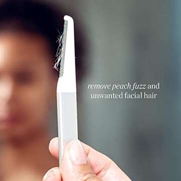 StackedSkincare | Replacement Dermaplaning Blades for Smooth, Radiant, Glowing Skin, Exfoliating Face Blades for Dermaplaning, No Brush or Scrub Needed, 3 Pack