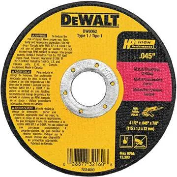 DEWALT 4-1/2 Inch Cut-Off Wheel Set - Ultimate DIY Tool for Precision Cutting