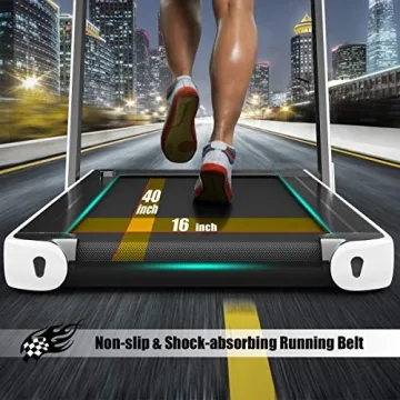 Goplus 2 in 1 Folding Treadmill with Dual Display