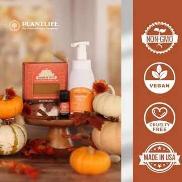 Plantlife Pumpkin Spice Bar Soap - Moisturizing and Soothing Soap for Your Skin - Hand Crafted Using Plant-Based Ingredients - Made in California 4oz Bar