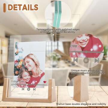 AhaGo Floating Picture Frames, For Multiple Photo Sizes, Tabletop Frames, U Style or Heart Style, 2 Set or 3 Set, Classy Gift Choice for Festival, Home or Wedding Decoration