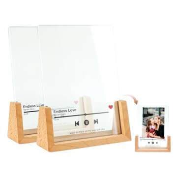 AhaGo Floating Picture Frames, For Multiple Photo Sizes, Tabletop Frames, U Style or Heart Style, 2 Set or 3 Set, Classy Gift Choice for Festival, Home or Wedding Decoration