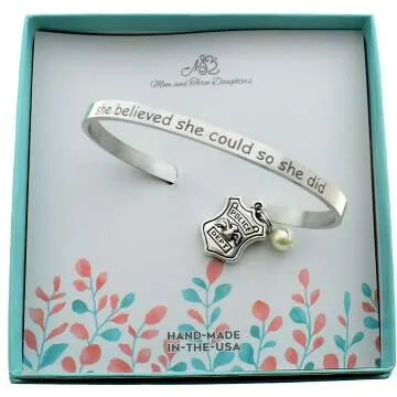 Inspiring Police Officer Bracelet in Stainless Steel