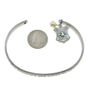 Inspiring Police Officer Bracelet in Stainless Steel