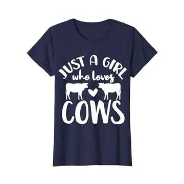 Cow Just a Girl Who Loves Cows Gift for Cow Lovers T-Shirt