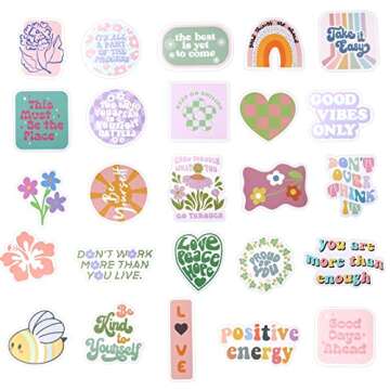 100PCS Pink Motivational Stickers Vinyl Waterproof Stickers for Laptop Bumper Water Bottles Computer Phone Hard Hat Car Stickers and Decals Inspirational Stickers for Adults Women Kids Teen Girls