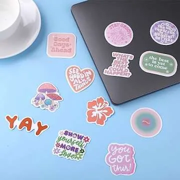 100PCS Pink Motivational Stickers Vinyl Waterproof Stickers for Laptop Bumper Water Bottles Computer Phone Hard Hat Car Stickers and Decals Inspirational Stickers for Adults Women Kids Teen Girls