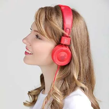 Yomuse C89 Kids Headphones with Microphone, Foldable Design